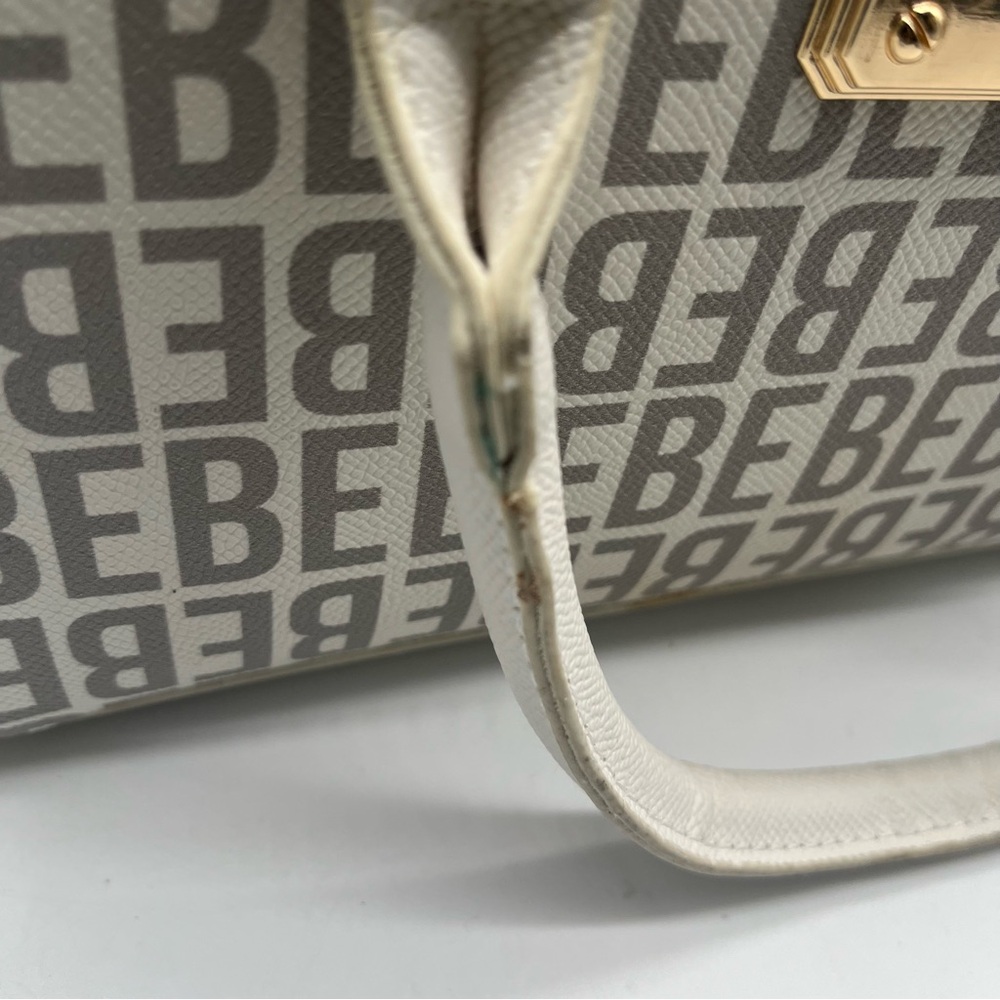 Bebe Women's Faux Leather Purse Handbag Cream Color - Picture 15 of 15